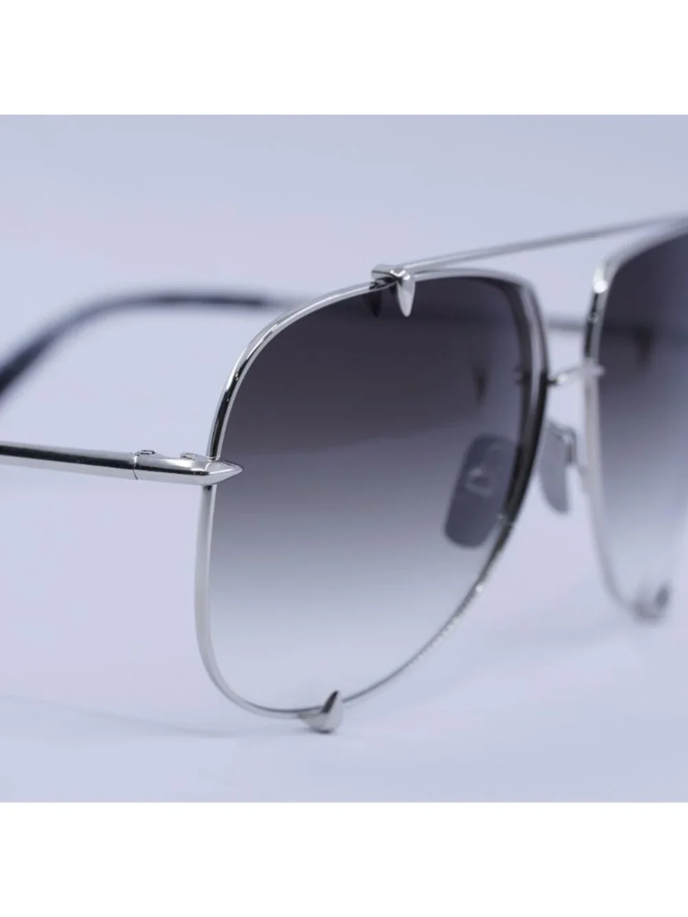 Dita TALON-23007-I-62 Sunglasses Silver Aviator Frame, Grey Lenses